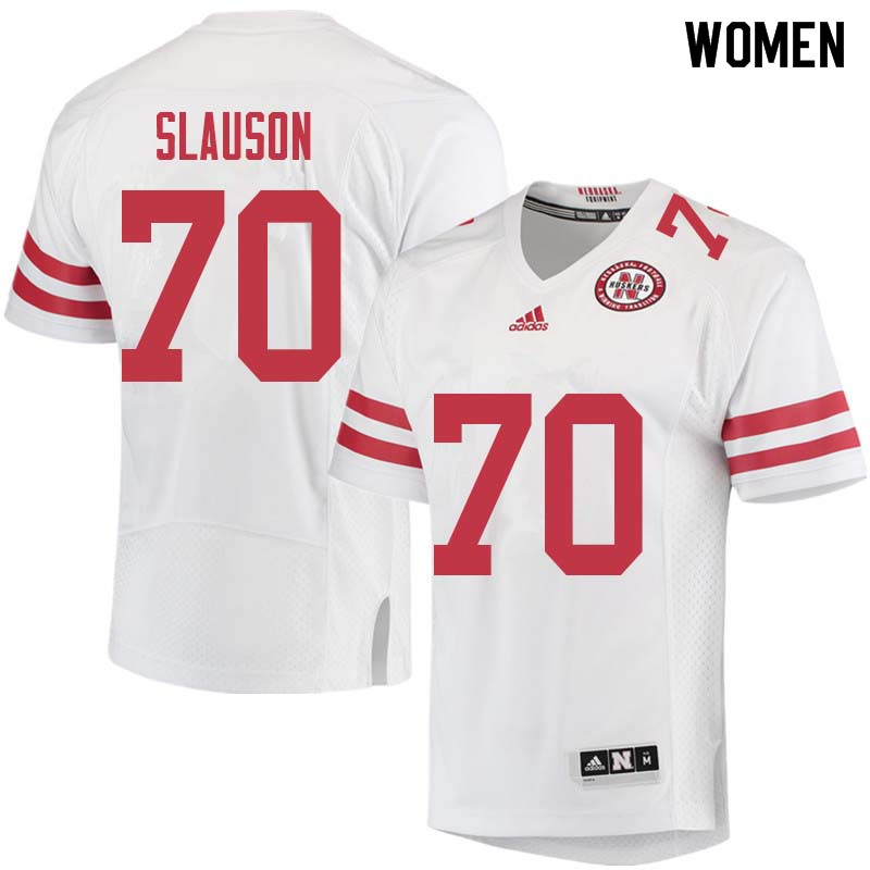 Women #70 Matt Slauson Nebraska Cornhuskers College Football Jerseys Sale-White - Click Image to Close
